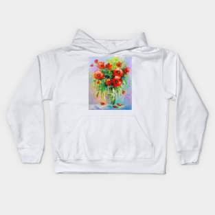 Bouquet of poppies Kids Hoodie